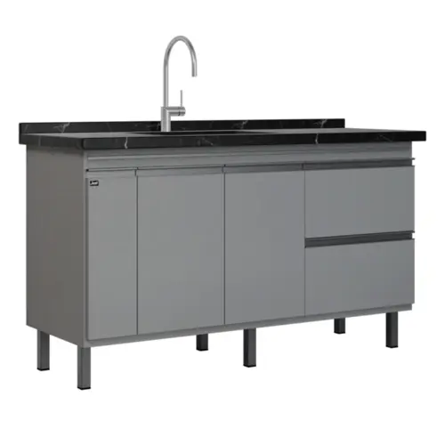 GABINETE DE COZINHA GLAMOUR 1,44M COBALTO/COBALTO LOCATT