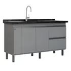 GABINETE DE COZINHA GLAMOUR 1,44M COBALTO/COBALTO LOCATT