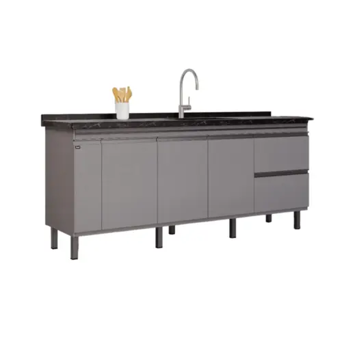 GABINETE DE COZINHA GLAMOUR 1,94 COBALTO/COBALTO LOCATT