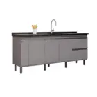 GABINETE DE COZINHA GLAMOUR 1,94 COBALTO/COBALTO LOCATT