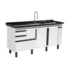 GABINETE DE COZINHA NEW ELEGANCE 1,44 BRANCO LOCATT