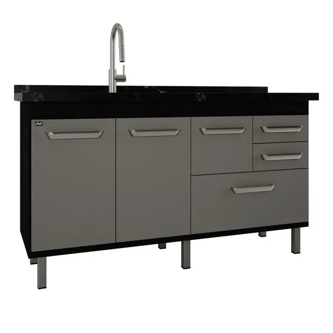 GABINETE DE COZINHA NEW VERSATIL 1,44 NERO/OPERA LOCATT