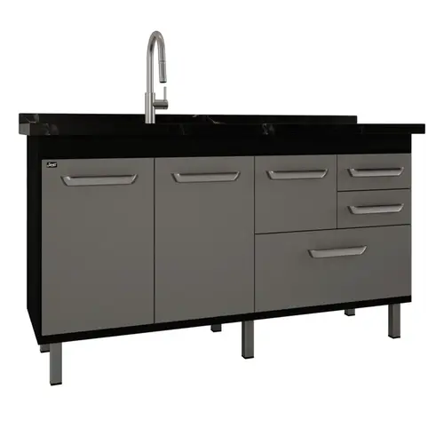 GABINETE DE COZINHA NEW VERSATIL 1,44 NERO/OPERA LOCATT