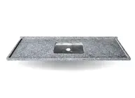 Pia de Cozinha Granito Cuba Funda 1,22m Cinza Corumba Kasa