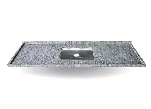 Pia de Cozinha Granito Cuba Funda 1,52m Cinza Corumba Kasa