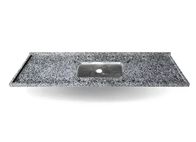 Pia de Cozinha Granito Cuba Funda 1,52m Ocre Itabira Kasa