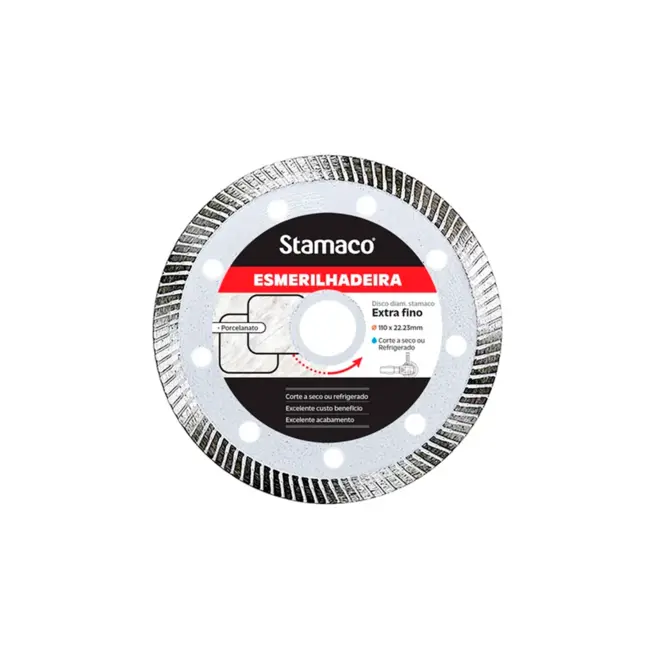 DISCO DIAMANTADO CONTINUO P/PORCELANATO 4.3/8" STAMACO
