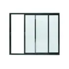 Janela de Correr Aluminio Preto 02Folhas 100x120 Plus Lux