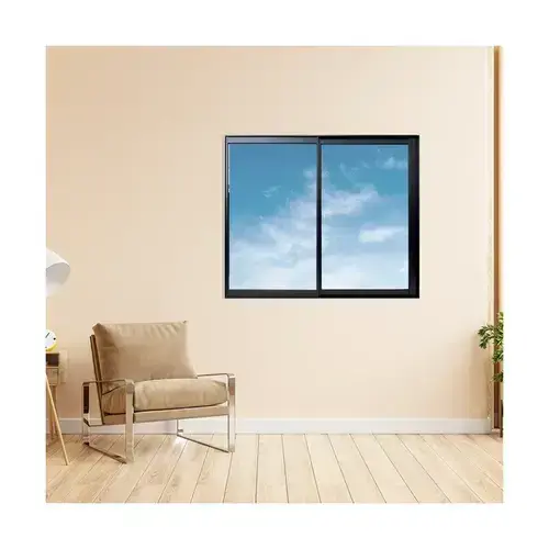 Janela de Correr Aluminio Preto 02Folhas 100x150 Plus Lux