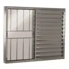 Veneziana 3 Folhas 100x150 Alumínio Brilhante com Grade Proex