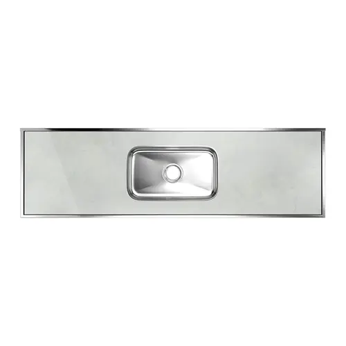 PIA DE COZINHA LDAP 2,00 MARMORE CARRARA FORMINOX