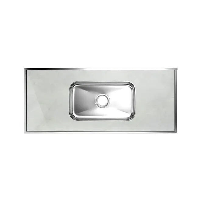 PIA DE COZINHA LDAP 1,20 MARMORE CARRARA FORMINOX