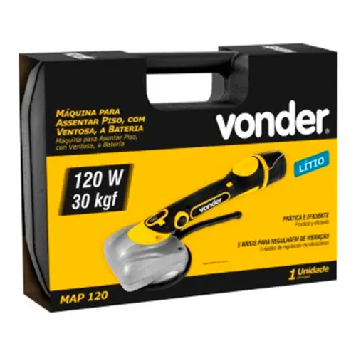 MAQUINA DE ASSENTAR PISO BAT 12V MAP120 VONDER