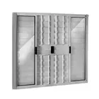 VENEZIANA 6 FOLHAS 100X120 ALUMINIO BRILHANTE COM GRADE PROEX