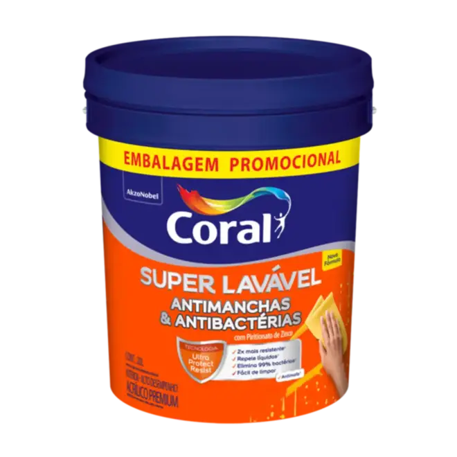 Tinta Premium Super Lavável Fosco 20L Branco Coral