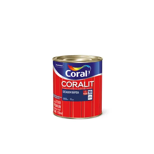 Esmalte Coralit Seca Rápido Brilhante Branco 750ML Coral