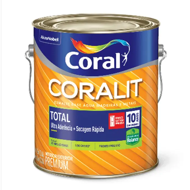 Esmalte Coralit Seca Rápido Acetinado 3,0 Lts Branco Coral