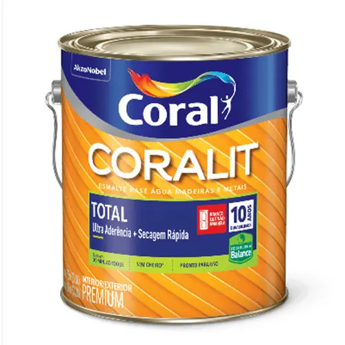Esmalte Coralit Seca Rápido Acetinado 3,0 Lts Branco Coral