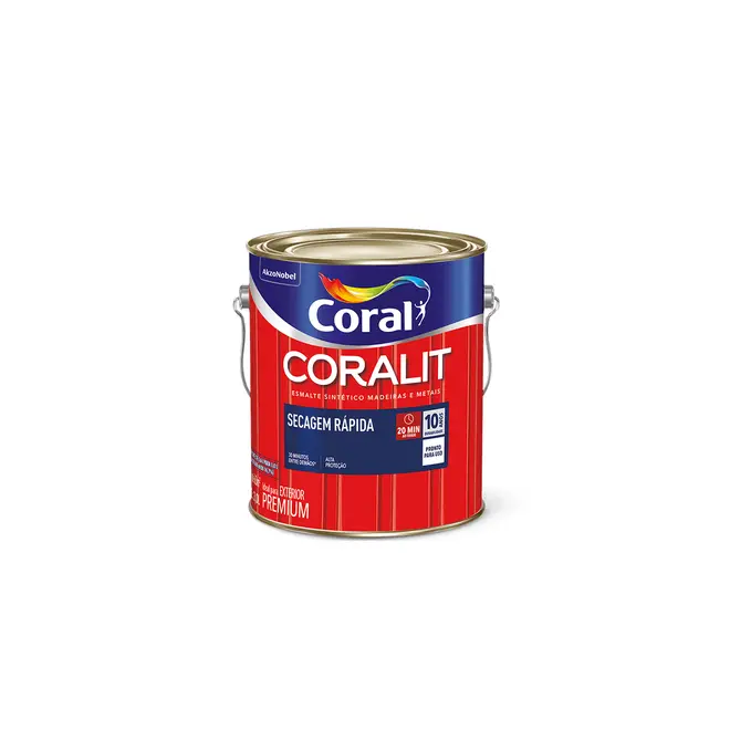 Esmalte Coralit Seca Rápido Brilhante Branco 3,0L Coral