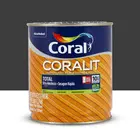 Esmalte Coralit Total Base Agua Fosco 0,9L Preto Coral
