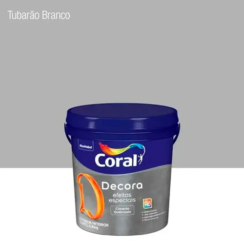Textura Decora Cimento Queimado 4,8kg Tubarão Branco Coral