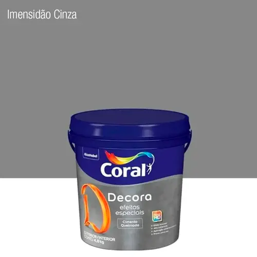 Textura Decora Cimento Queimado 4,8kg Imensidão Cinza Coral