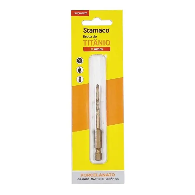 Broca de Titanio para Porcelanato 04mm Stamaco