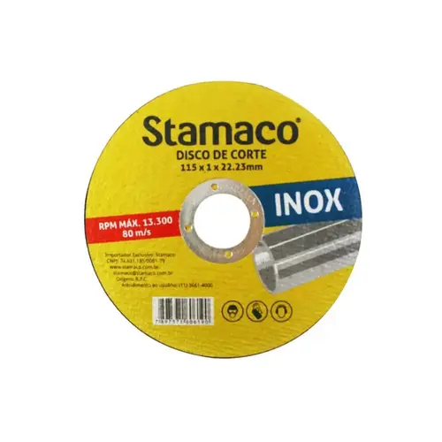 Disco de Corte Inox 178X1,6X22mm Ref 6206 STAMACO