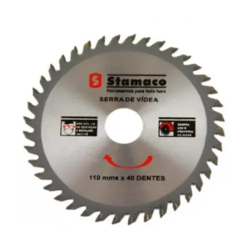 Disco Serra de Videa p/Madeira 40 Dentes 110mm Stamaco