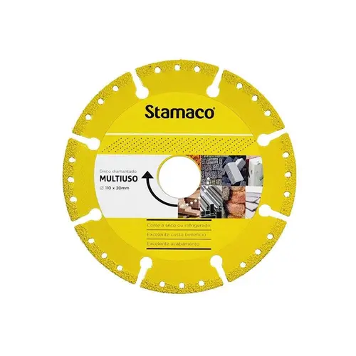 Disco Diamantado Segmentado Multiuso 110mm Stamaco