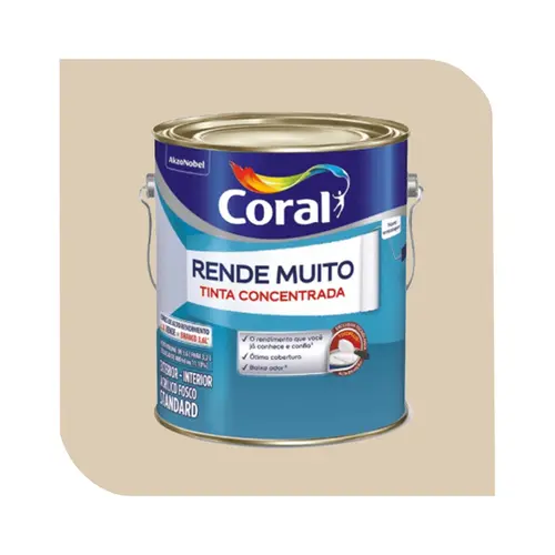 Tinta Acrílica Coral Rende Muito 3,2L Areia