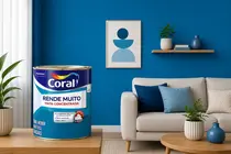 Tinta Acrílica Coral Rende Muito 3,2L Azul Profundo