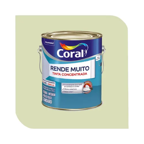 Tinta Acrílica Coral Rende Muito 3,2L Capim Limão