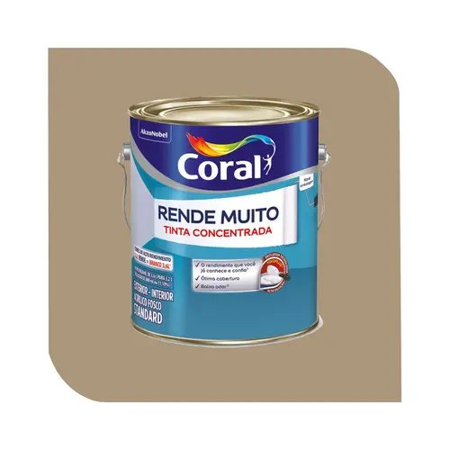Tinta Acrílica Coral Rende Muito 3,2L Camurça