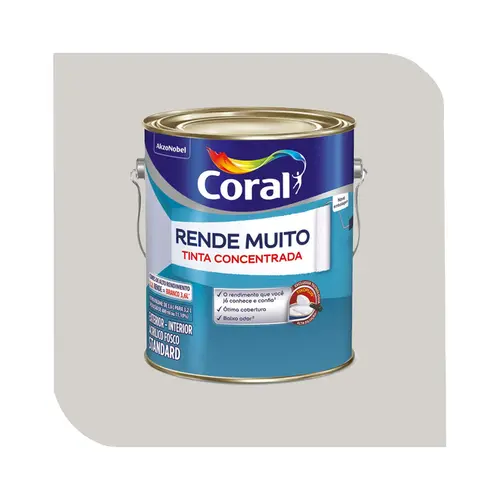 Tinta Acrílica Coral Rende Muito 3,2L Cromio