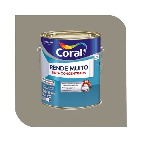 Tinta Acrílica Coral Rende Muito 3,2L Concreto