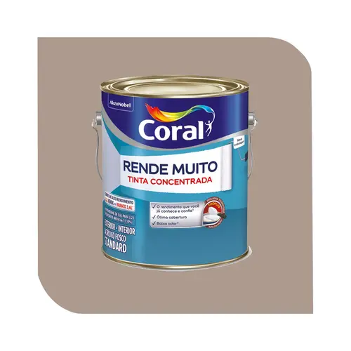 Tinta Acrílica Coral Rende Muito 3,2L Madeira Acinzentada