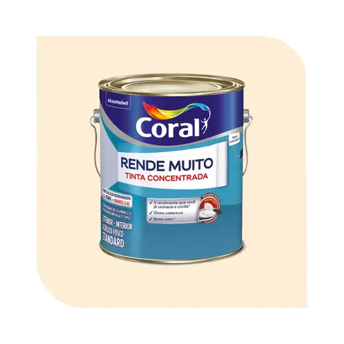 Tinta Acrílica Coral Rende Muito 3,2L Perola