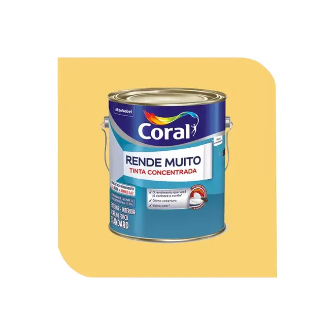 Tinta Acrílica Coral Rende Muito 3,2L Sino