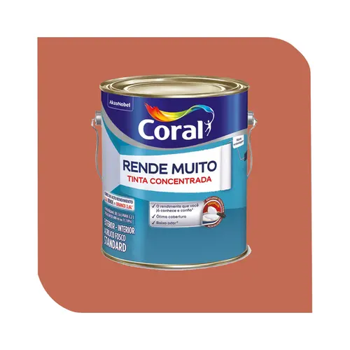 Tinta Acrílica Coral Rende Muito 3,2L Pote de Argila
