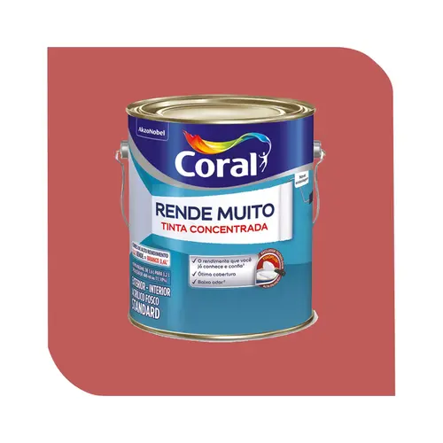 Tinta Acrílica Coral Rende Muito 3,2L Suco de Goiaba