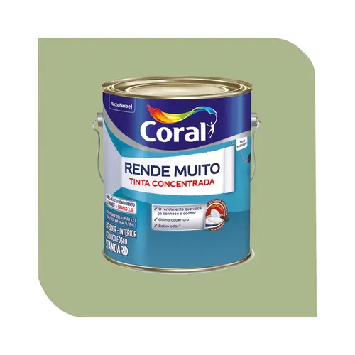 Tinta Acrílica Coral Rende Muito 3,2L Verde Kiwi