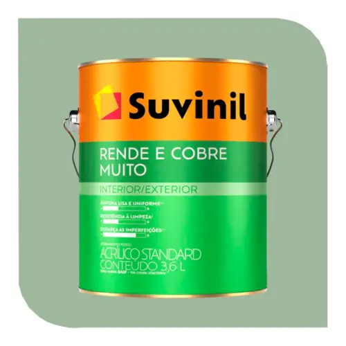 TINTA ACRILICA SUVINIL RENDE E COBRE MUITO 3,6L VERDE PASTEL