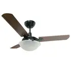 Ventilador de Teto Citrino 3 Pás Preto/Verniz CVM 127V Tron