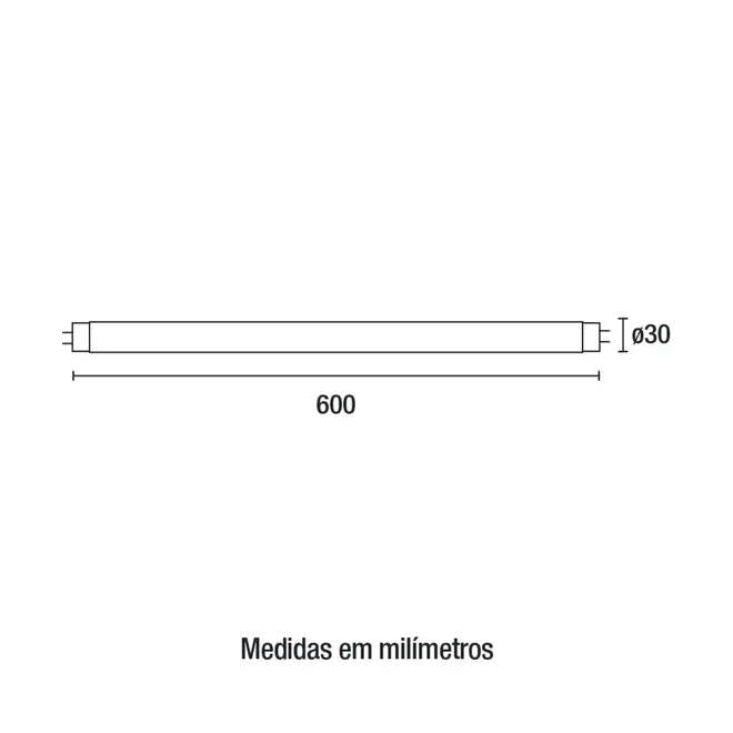 Lâmpada Tubular LED T8 9W 900lm 6.500K Bivolt Blumenau