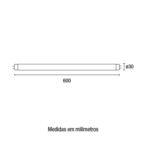 Lâmpada Tubular LED T8 9W 900lm 6.500K Bivolt Blumenau