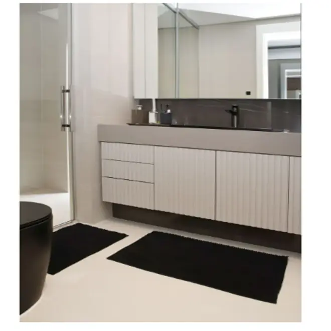 Tapete para Banheiro 40x60 Preto Kapazi