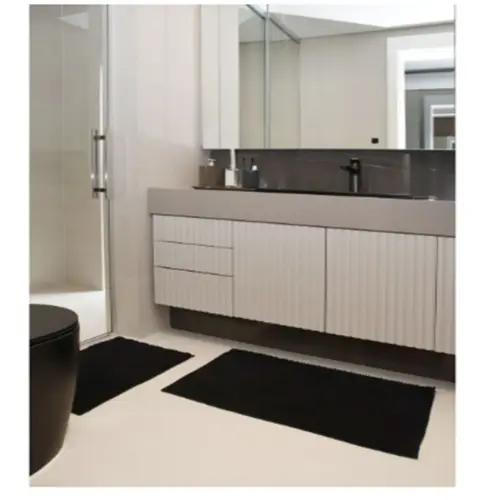 Tapete para Banheiro 40x60 Preto Kapazi