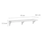 PRATELEIRA PVC 60X30 COM SUPORTE PM3S-60 BRANCA  ASTRA