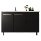 GABINETE DE COZINHA KAUS 1,14M BRANCO/PRETO CEROCHA